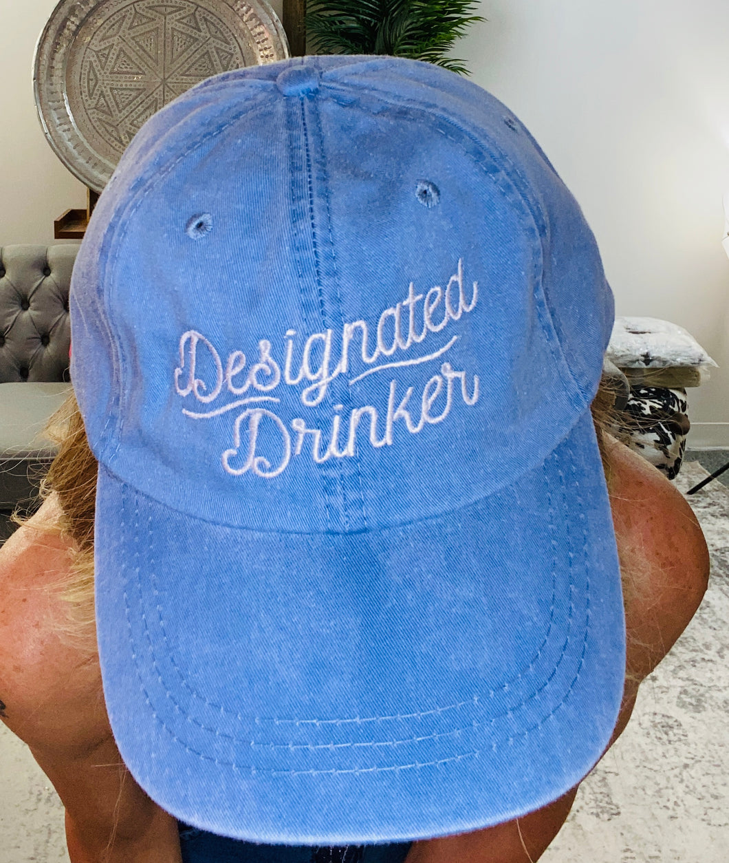 Periwinkle Designated Drinker Baseball Hat 6/10/21 8771