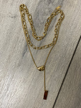 Gold Double Stacked Titanium Steel Necklace