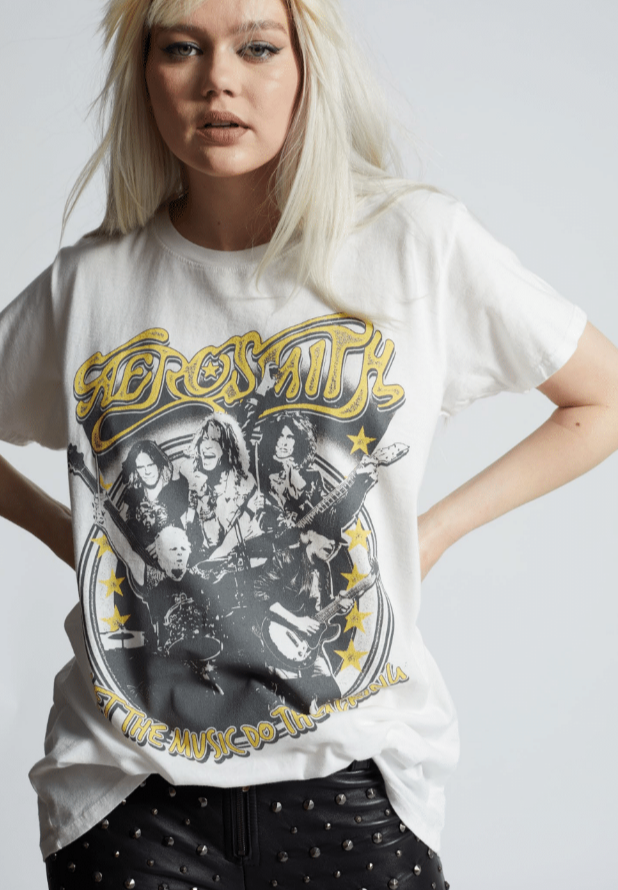 White Aerosmith Unisex Tee