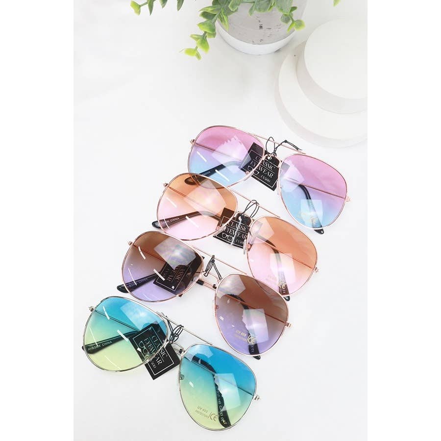 Pastel Fashion Aviator Sunglasses