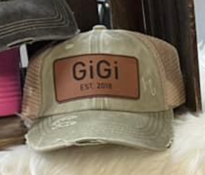 Tan Beige Gigi Patch Trucker Cap