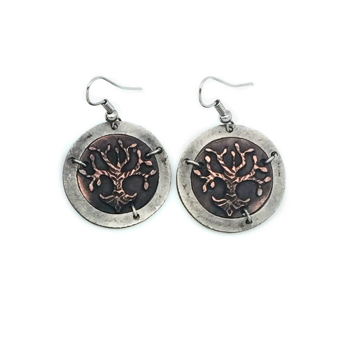 Pewter Earrings - Tree of Life