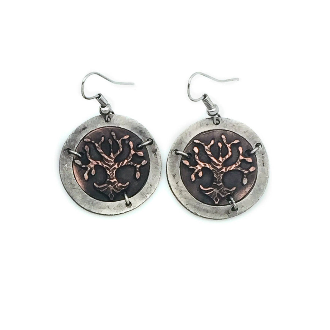 Pewter Earrings - Tree of Life