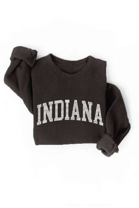Black INDIANA Graphic Sweatshirt