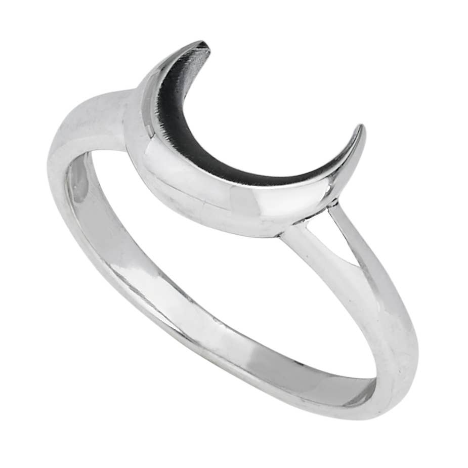 It's Just a Phase Sterling Silver Crescent Ring