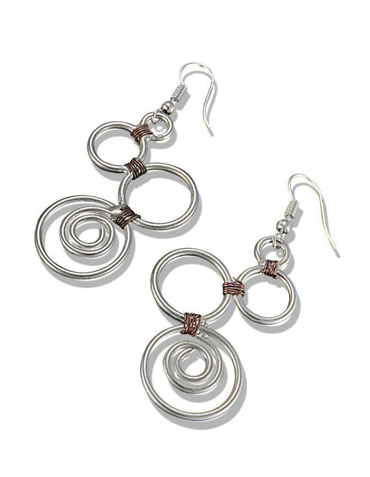 Banjara Circles and Spiral Earrings