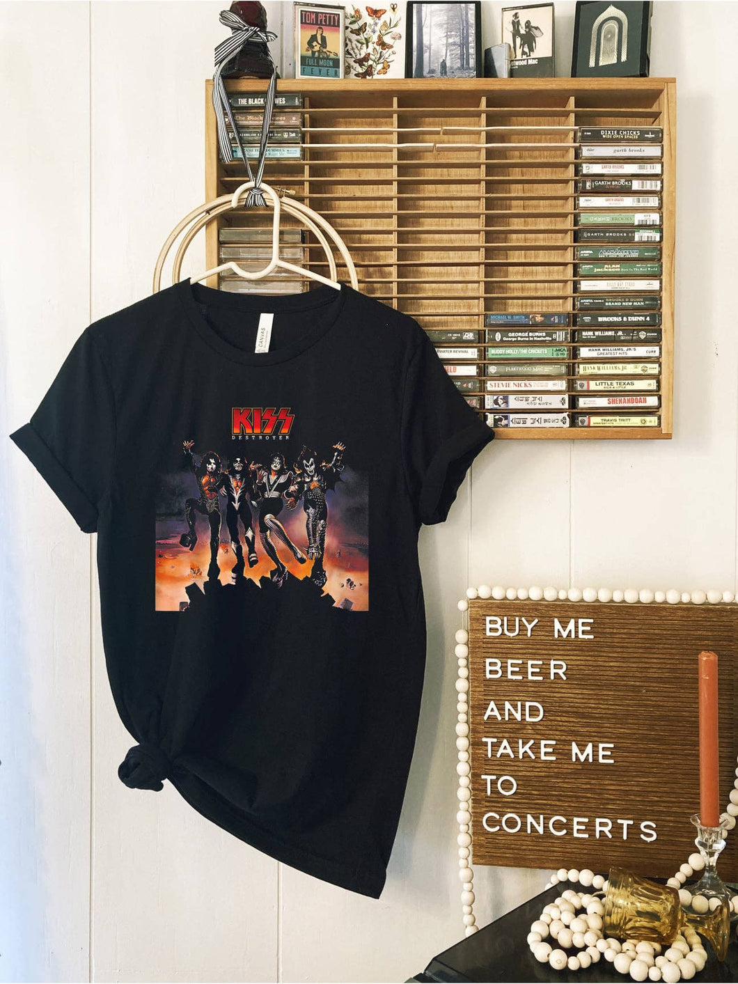 KISS 1976 Destroyer Black Short Sleeve Tee